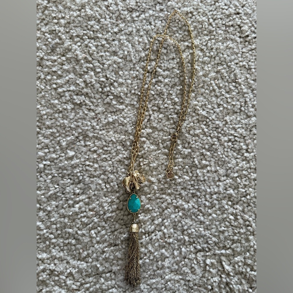 Lilly Pulitzer Trunks Up Elephant Tassel Necklace - Picture 3 of 3